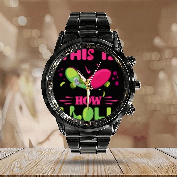 Discover Skateboard Girl Skateboarder Skater This is How Calendar Steel Band Watch