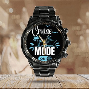 Discover Cruise Ship Cruise Mode On Funny Cruise Calendar Steel Band Watch
