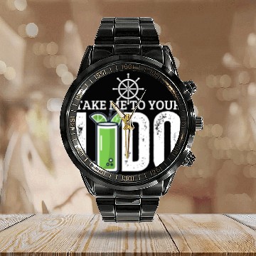 Discover Cruise Ship Take Me To Your Lido Cruise Calendar Steel Band Watch