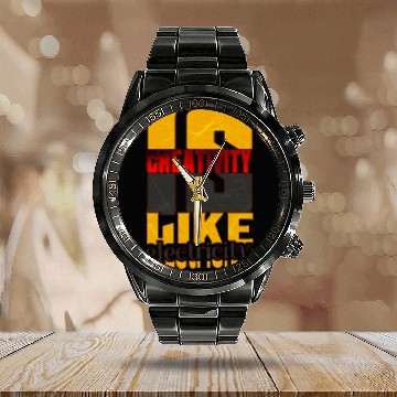 Discover Creative Electricity Hike Calendar Steel Band Watch
