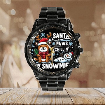Discover Winter Wonderland Embrace the Magic Calendar Steel Band Watch