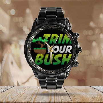 Discover Bonsai Tree Asia Relaxation Plant Calendar Steel Band Watch