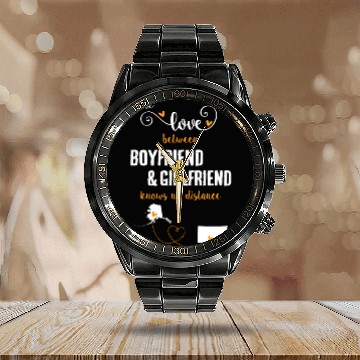 Discover Love Between BF And GF Alaska To South Dakota Gift Calendar Steel Band Watch