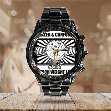 Discover Fitness Donut Funny Donut Gym Calendar Steel Band Watch