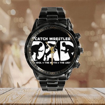 Discover Catch Wrestler Dad The Idol Freestyle Wrestling Calendar Steel Band Watch