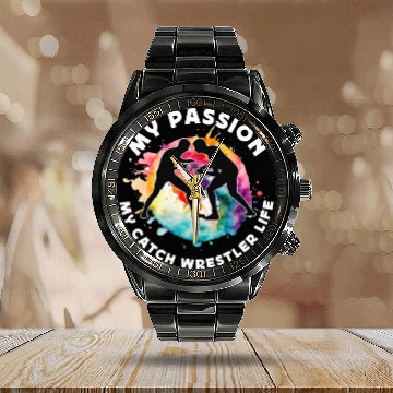 Discover Catch Wrestler My Passion My Freestyle Wrestling Calendar Steel Band Watch