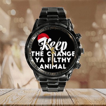 Discover Home alone Calendar Steel Band Watch