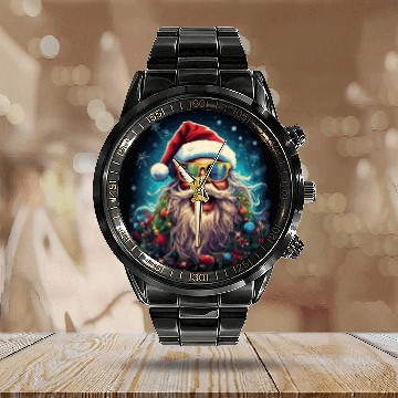 Discover Joyful Santa's LOL Celebration Calendar Steel Band Watch