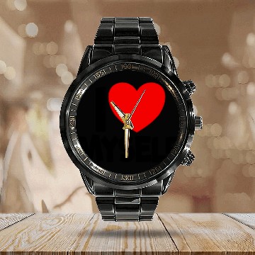 Discover I Love Myself Red Heart Self Love Affirmation Calendar Steel Band Watch