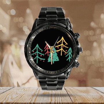 Discover CHRISTMAS TREE Calendar Steel Band Watch