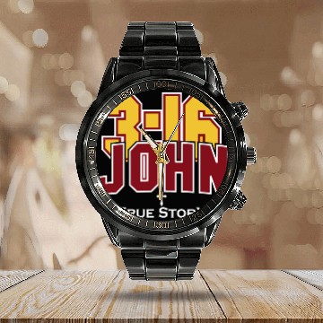 Discover John 3:16 True Story Love Jesus Christian Calendar Steel Band Watch