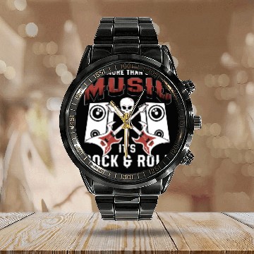 Discover Rock Hard Rock Heavy Metal Rockabilly Calendar Steel Band Watch