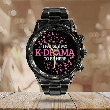 Discover I Paused My K-Drama To Be Here K-Pop Calendar Steel Band Watch