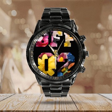 Discover Flower Best Friends for 3 - BFF 02 Calendar Steel Band Watch