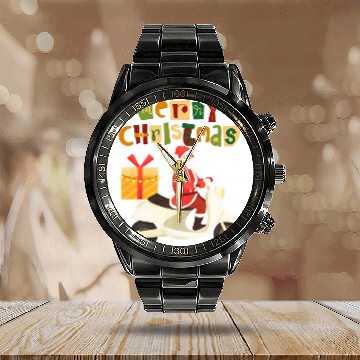 Discover merry christmas Calendar Steel Band Watch