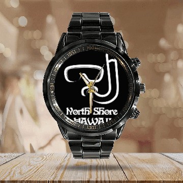 Discover North Shore Hawaii Snorkel Souvenirs Gifts Calendar Steel Band Watch