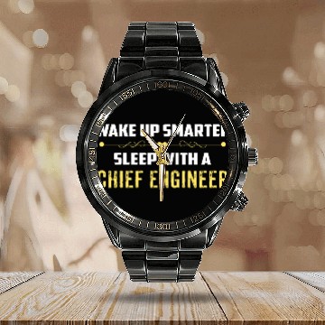 Discover Wake Up Smarter Sleep With A CHIEF ENGINEER Calendar Steel Band Watch