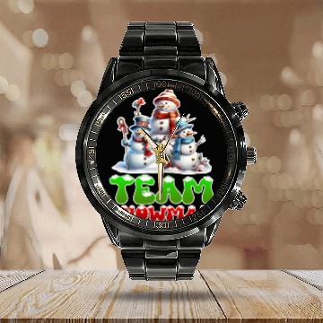 Discover Snow Fever Team Snowman Snowmen Snow Calendar Steel Band Watch