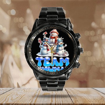 Discover Snow Fever Team Snowman Snowmen Snow Calendar Steel Band Watch