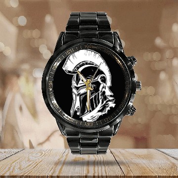 Discover Spartan warrior Sparta head Calendar Steel Band Watch
