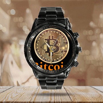 Discover Bitcoin Revolution Calendar Steel Band Watch