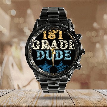 Discover Kindergarten Teacher Funny Student 1st Graduation Calendar Steel Band Watch