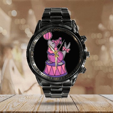 Discover Circus Seal Animal Trainer Gift Calendar Steel Band Watch