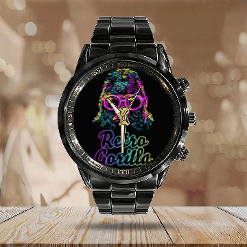 Discover Retro Gorilla Calendar Steel Band Watch