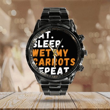 Discover Funny Garden Humor Carrot Plant Garden Calendar Steel Band Watch