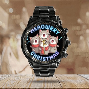 Discover Christmas Kittens sing lovely Christmas song Calendar Steel Band Watch