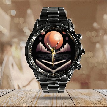 Discover Eclipse Illusion Calendar Steel Band Watch