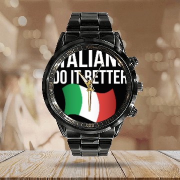 Discover Italians do it better Calendar Steel Band Watch