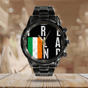Discover Ireland Calendar Steel Band Watch