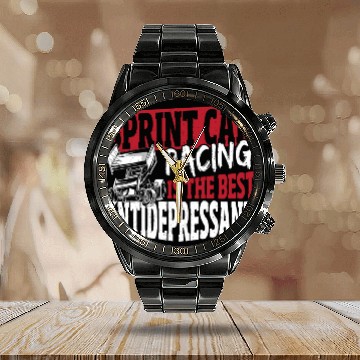 Discover Sprint Car Racing Is The Best Antidepressant Calendar Steel Band Watch
