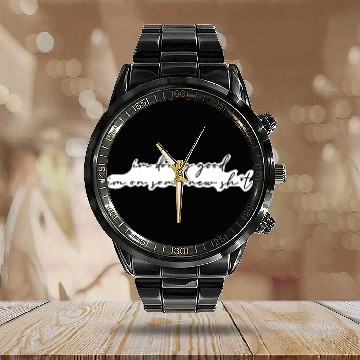 Discover I'm doing good im on some new shit Calendar Steel Band Watch