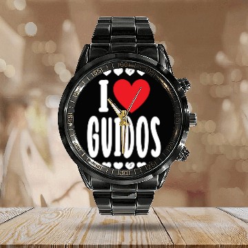 Discover I Love Guidos Italian Urban Macho Party Calendar Steel Band Watch