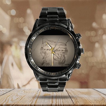 Discover The Dark Steampunk Electro-Piano 1900-2 Machine Calendar Steel Band Watch