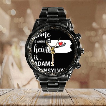 Discover Adams County Pennsylvania Is Where My Heart Is Calendar Steel Band Watch