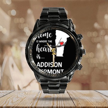 Discover Addison County Vermont Is Where My Heart Is Gift Calendar Steel Band Watch