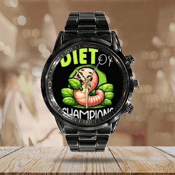 Discover Worm Farming Earthworm Gardener Vermiculture Calendar Steel Band Watch