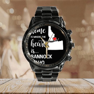 Discover Bannock County Idaho Is Where My Heart Is Cool Calendar Steel Band Watch