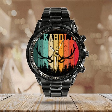 Discover Elk Hunting Elkaholic Hunters Calendar Steel Band Watch