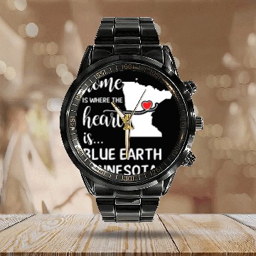 Discover Blue Earth County Minnesota Is Where My Heart Is Calendar Steel Band Watch