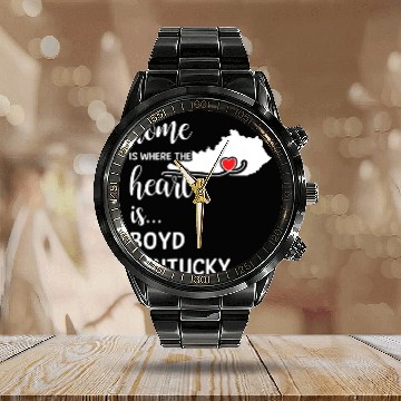 Discover Boyd County Kentucky Is Where My Heart Is Gift Calendar Steel Band Watch