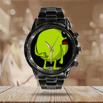 Discover Pea Peas Circle Game Vegan Calendar Steel Band Watch