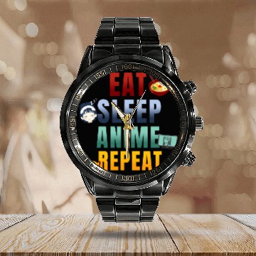 Discover Eat Sleep Anime Repeat Cute Manga Animes Calendar Steel Band Watch