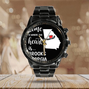 Discover Brooks County Georgia Is Where My Heart Is Cool Calendar Steel Band Watch