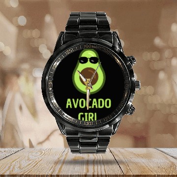 Discover Avocado Girl Calendar Steel Band Watch