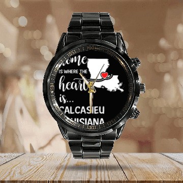 Discover Calcasieu County Louisiana Is Where My Heart Is Calendar Steel Band Watch