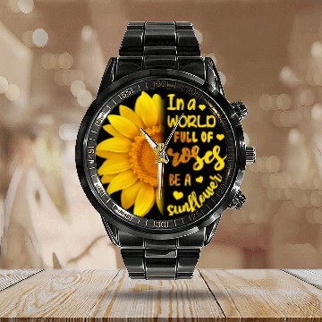 Discover SUNFLOWER Calendar Steel Band Watch